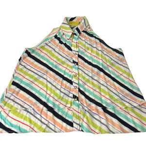 Anthropologie Maeve Multicolor Striped Sleeveless Blouse